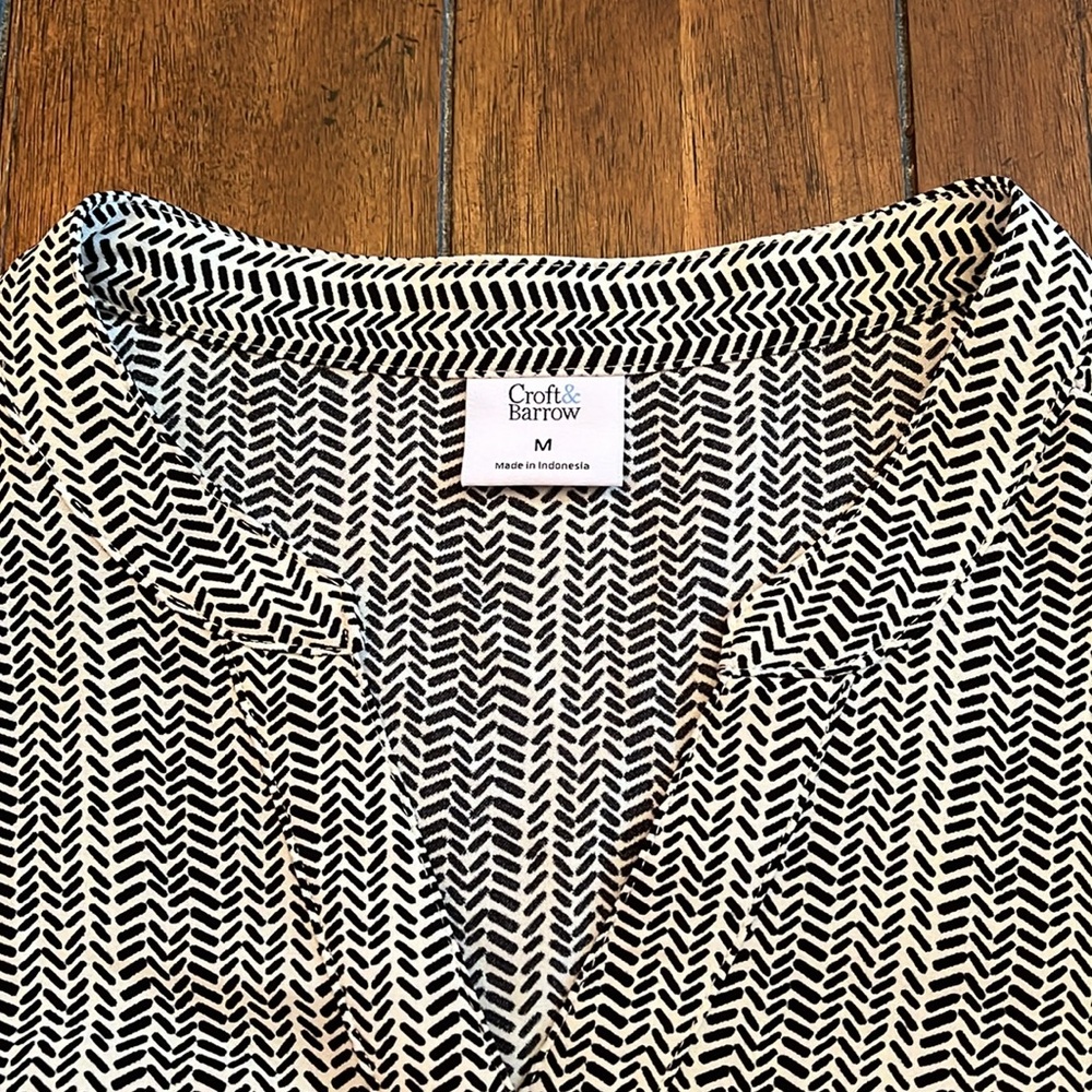 Croft & Barrow Tank size M black and white pattern - Picture 5 of 8